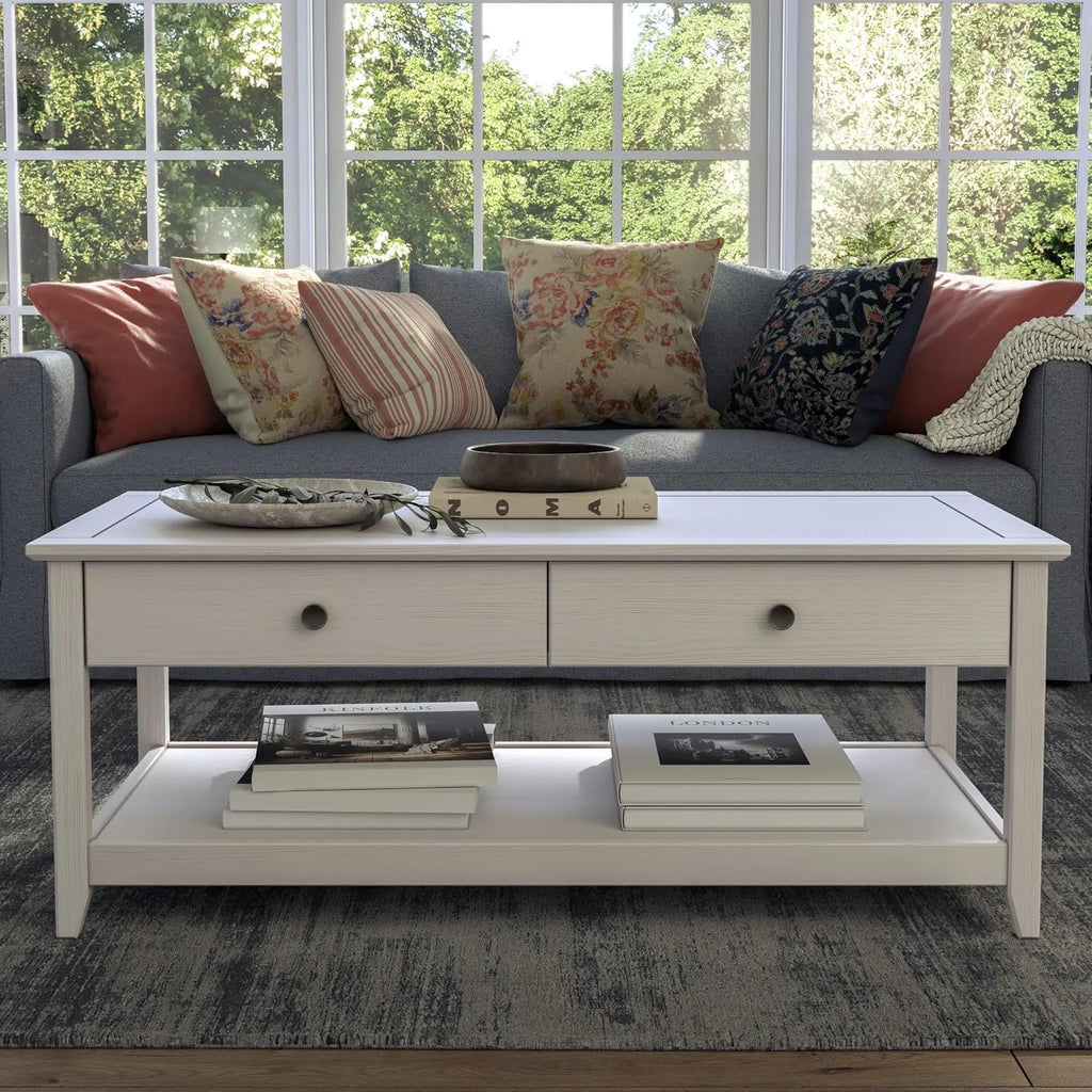 Greenport Coffee Table - Brushed White