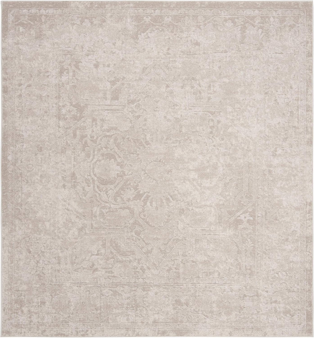SAFAVIEH Area Rug 10' Square - Reflection Collection - Large - Cream & Ivory, Non-Shedding & Easy Cleaning, Ideal for Living Room, Bedroom (RFT665D)