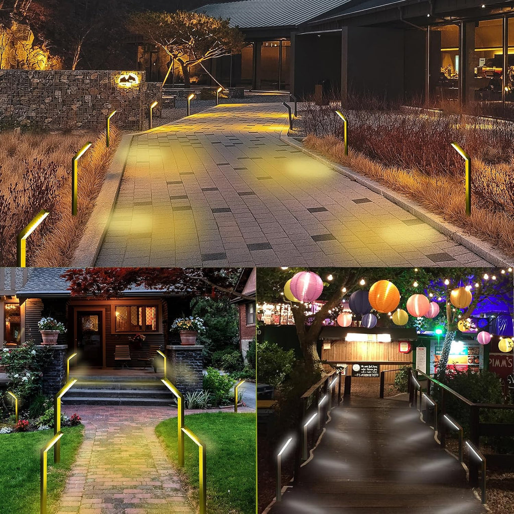 Solar Outdoor Pathway Lights, IP65 Waterproof, Landscape Lights, 4 Pack