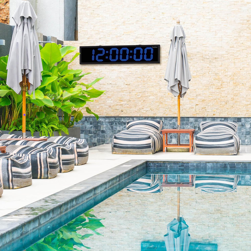 Ivation Large Outdoor Waterproof Digital Clock w/Big Display & Timer, 36"