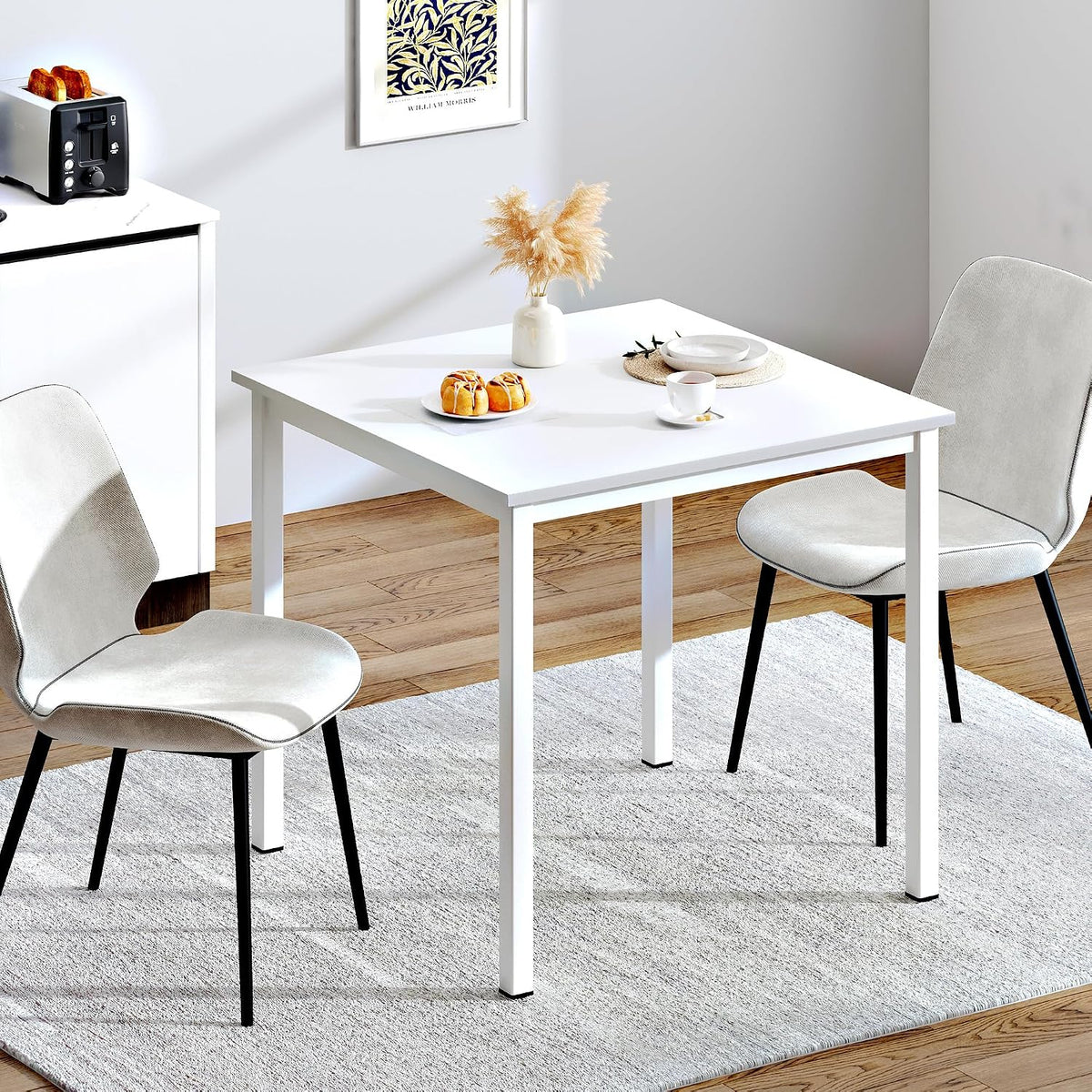 Need Small Square Dining Table 31.5inch Home Office Desk White