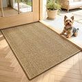 LUMI Indoor Door Mat 20"x32", Non-Slip Handwoven Sisal Rug, Herringbone