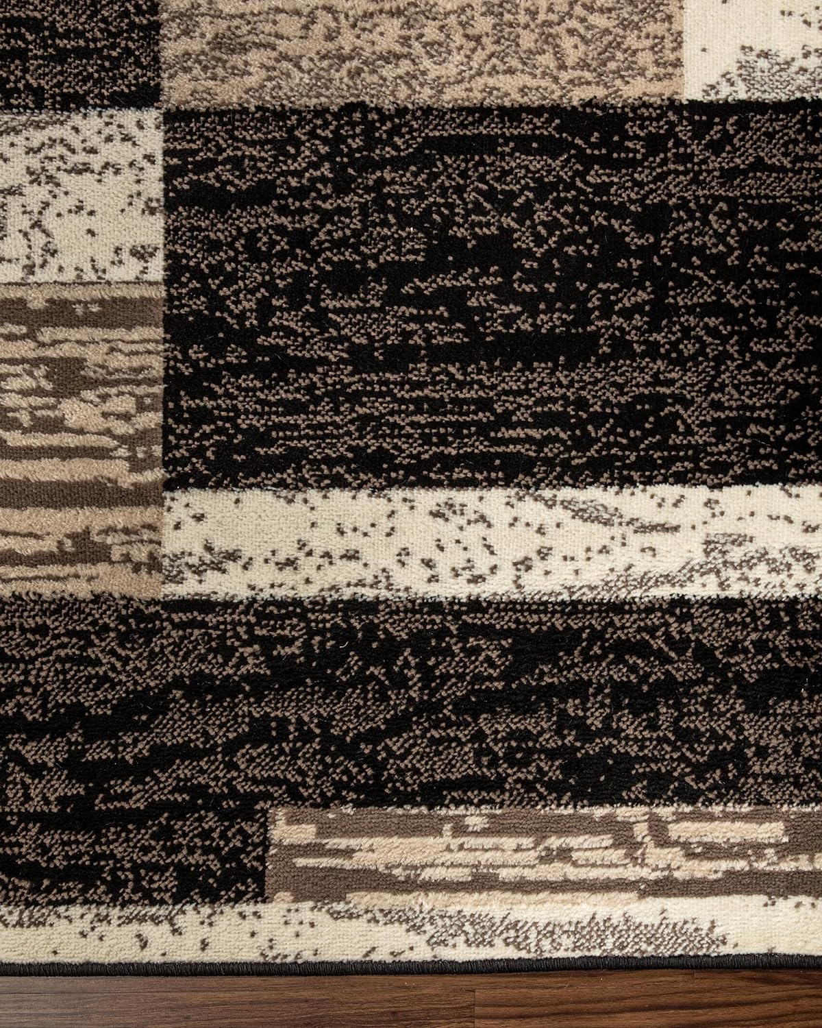 Superior Rockwood Modern Geometric Indoor Area Rug, 2'7"x10', A Chocolate