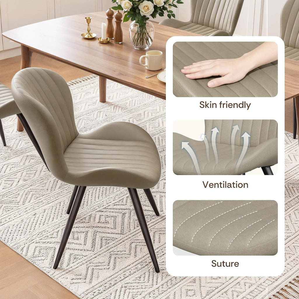 nalupatio upholstered dining chairs set of 2, dining, side view