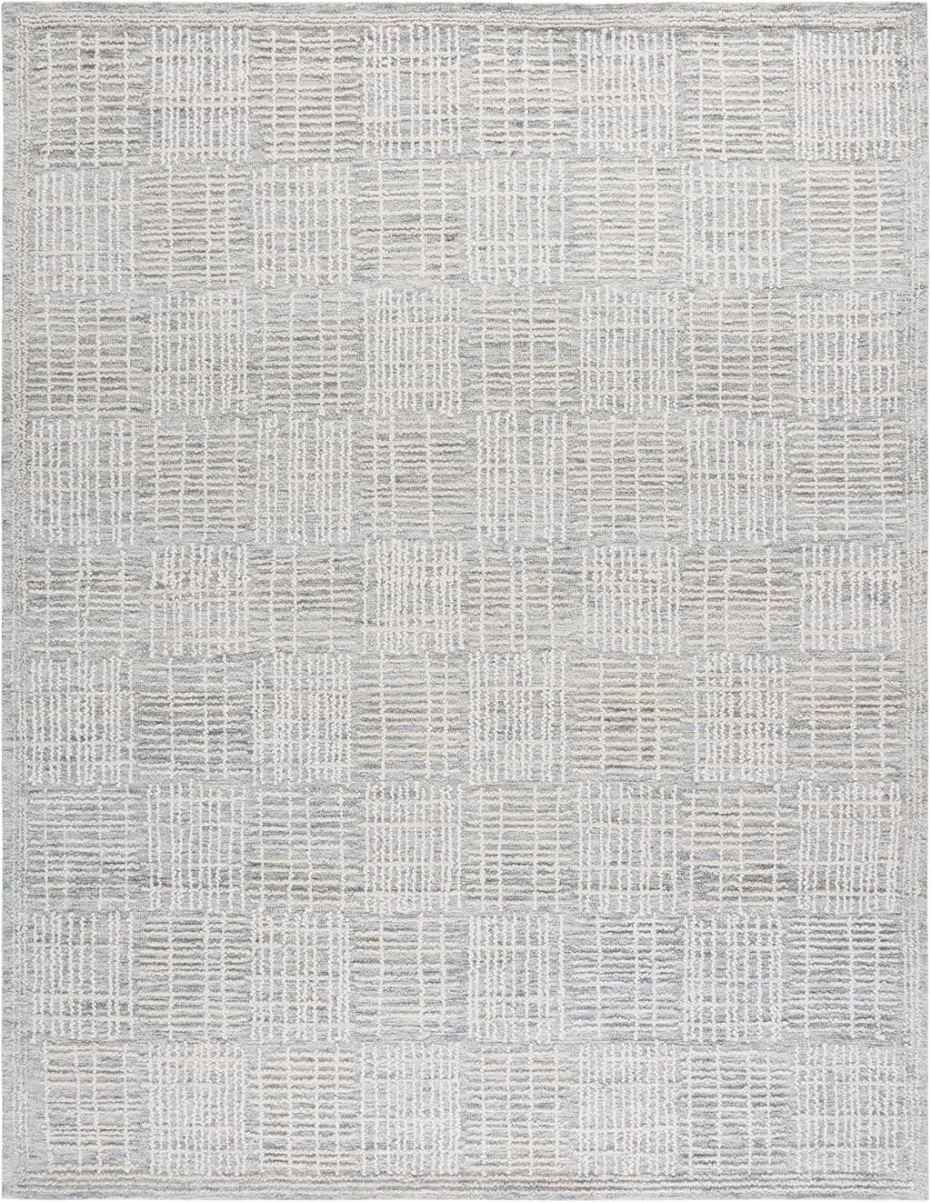SAFAVIEH Area Rug 8x10 - Abstract Collection - Large - Grey & Ivory, Handmade Wool, Ideal for Living Room, Bedroom, Office, Dining Space (ABT275F)