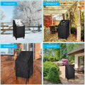 8 Pcs Black Outdoor Chair Cover Waterproof Stacking Patio Chair Cover