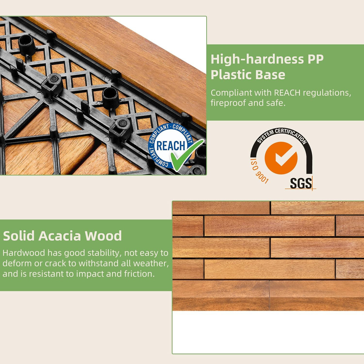 primezone solid acacia wood edge trim set for, package contents