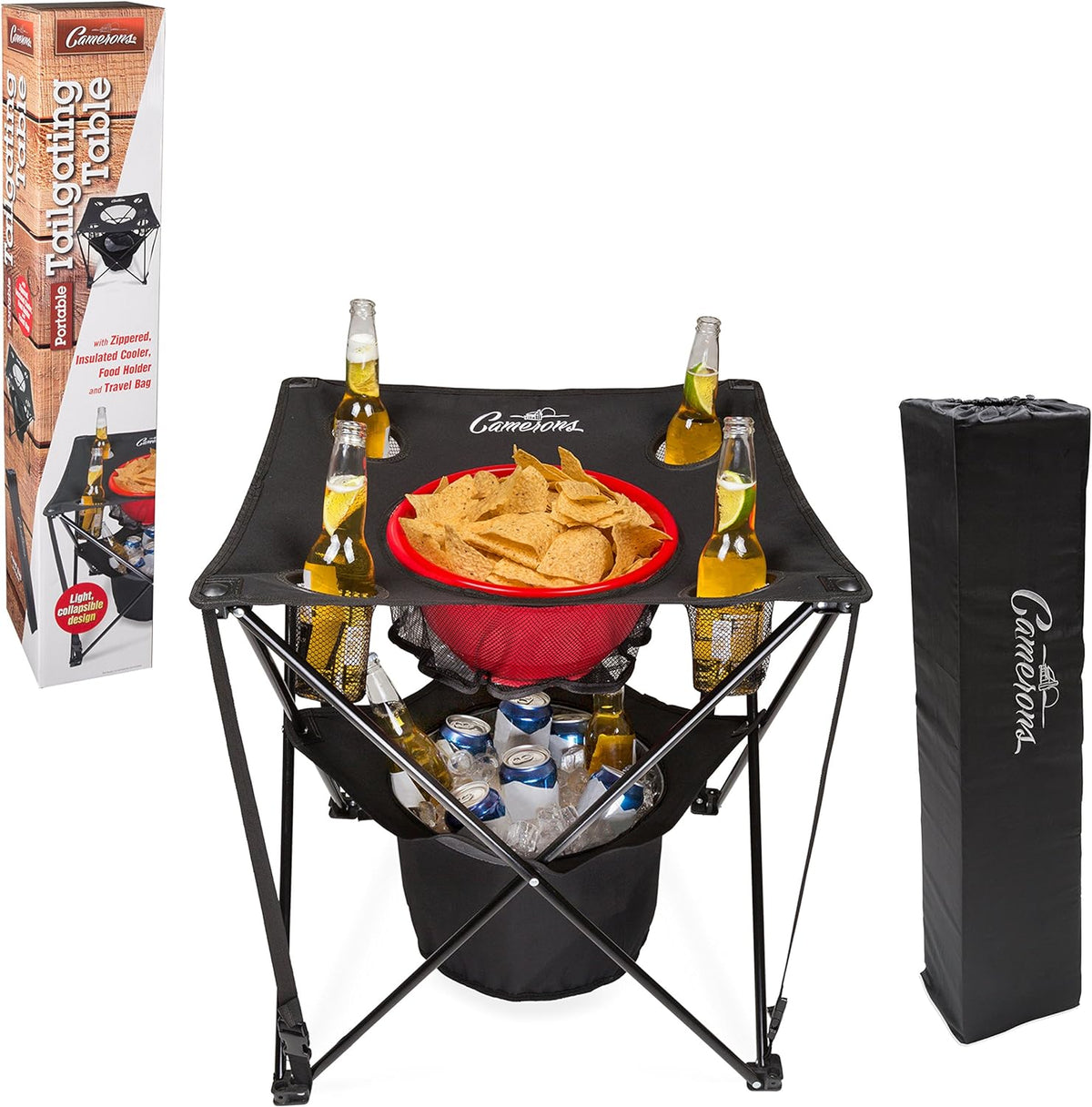Camerons All-in-One Tailgating Table, Portable Folding Camping Table
