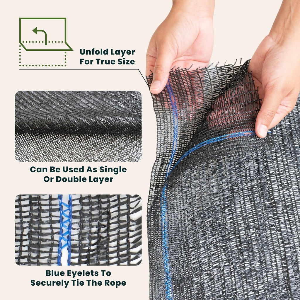 6'x100ft 40% Eyelets Shade Cloth Roll