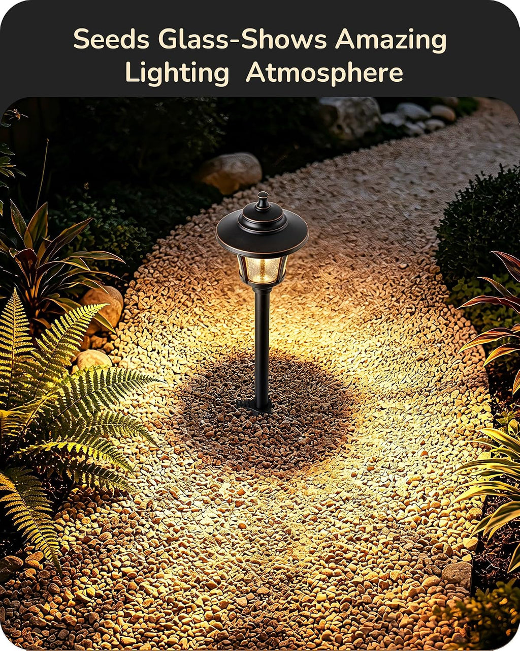 EDISHINE Low Voltage Landscape Lighting 12V 3W 120LM with Connectors 4 Pack