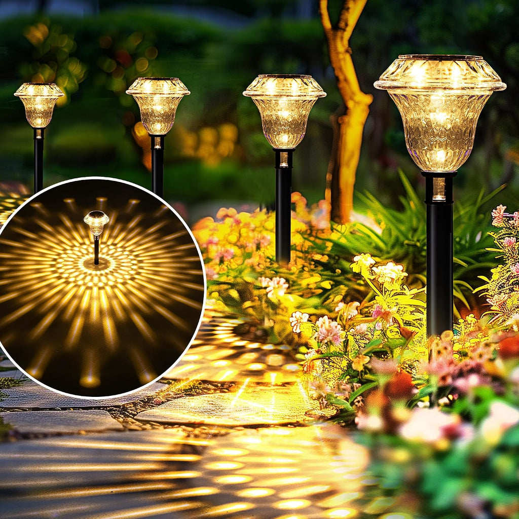 SOLPEX Solar Pathway Lights, Waterproof Garden Decor 8 Pack Warm White