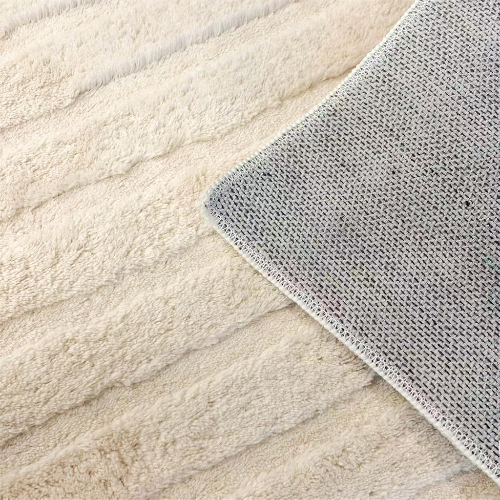 Beige 8x10 Area Rugs for Living Room,Modern Solid Color Washable Rug