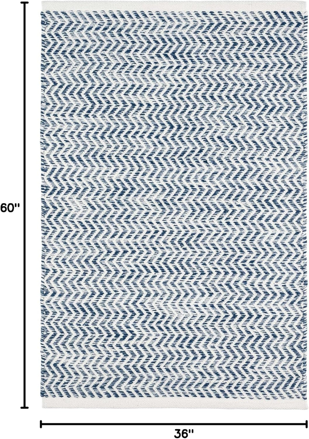 Dash & Albert Coastal Blue Geometric Handwoven Indoor/Outdoor Rug, 3'x5'