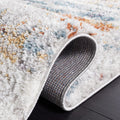 SAFAVIEH Berber Shag Collection Area Rug - 6'7" x 9', Blue Rust & Ivory, Modern Abstract Design, 1.2-inch Thick Ideal for High Traffic Areas in Living Room, Bedroom, Dining (BER577A-7)