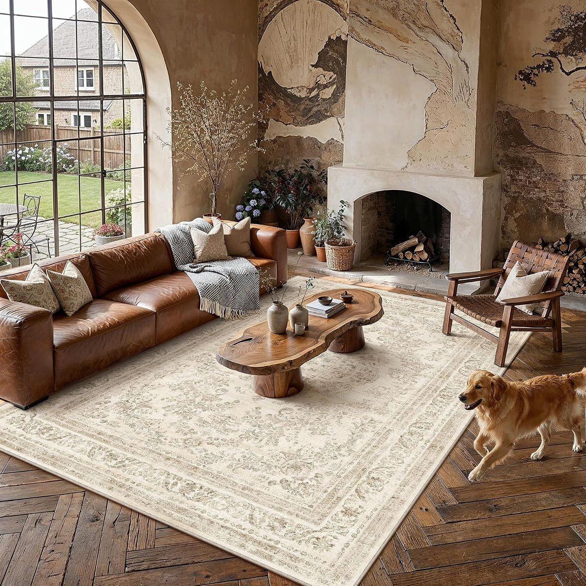 HUGEAR 8x10 Beige Neutral Large Area Rug