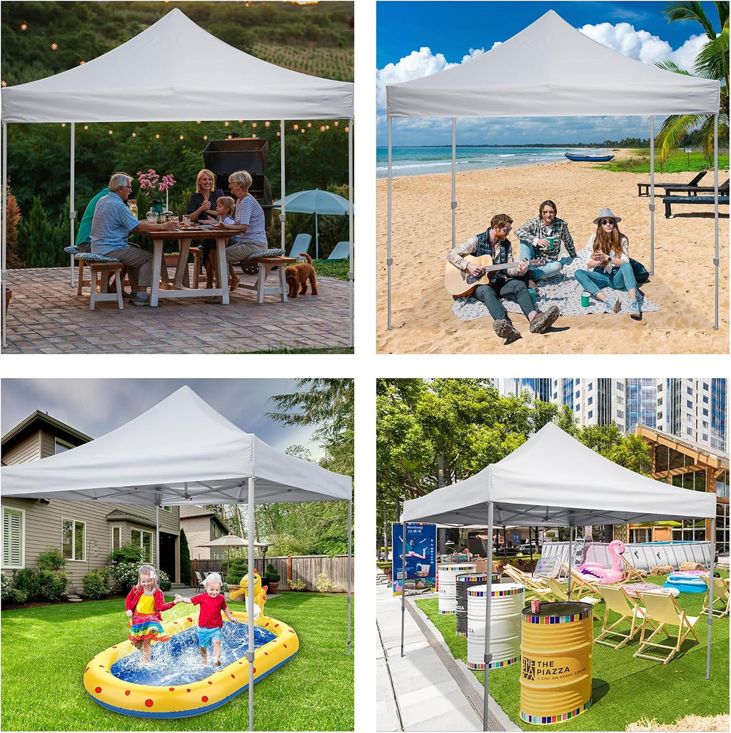 10x10 Canopy Replacement Top,Pop Up Tent Cover for Straight Leg Frame