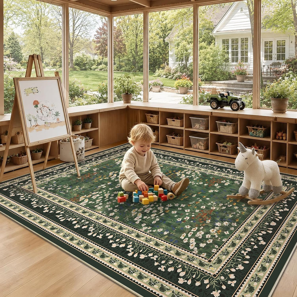 HelloTree 5x7 Floral Vintage Boho Area Rug