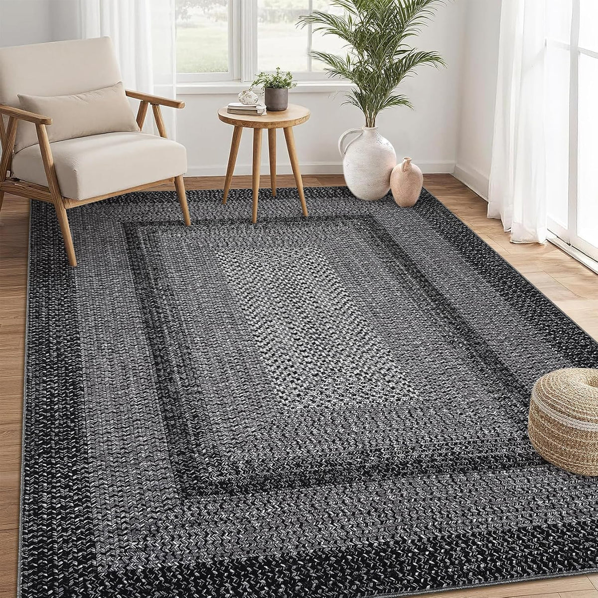 RUGSREAL 9x12 Living Room Rug Large Bedroom Washable Rug Non Slip