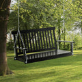 Outsunny 2-Seater Hanging Porch Swing Chains 440lbs Weight Capacity Black