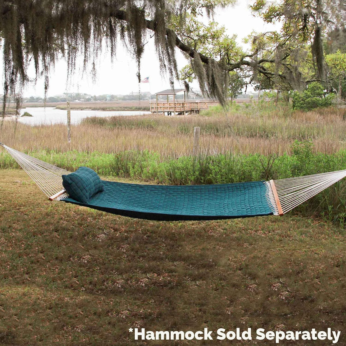 Hatteras Hammocks B-Weave-GR Soft Weave Hammock Pillow, Forest Green