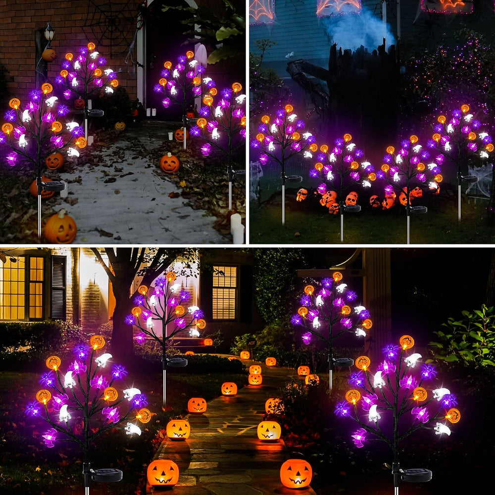Halloween Decorations Outdoor Solar Lights, 2 Pack Halloween Lights Outdoor S...