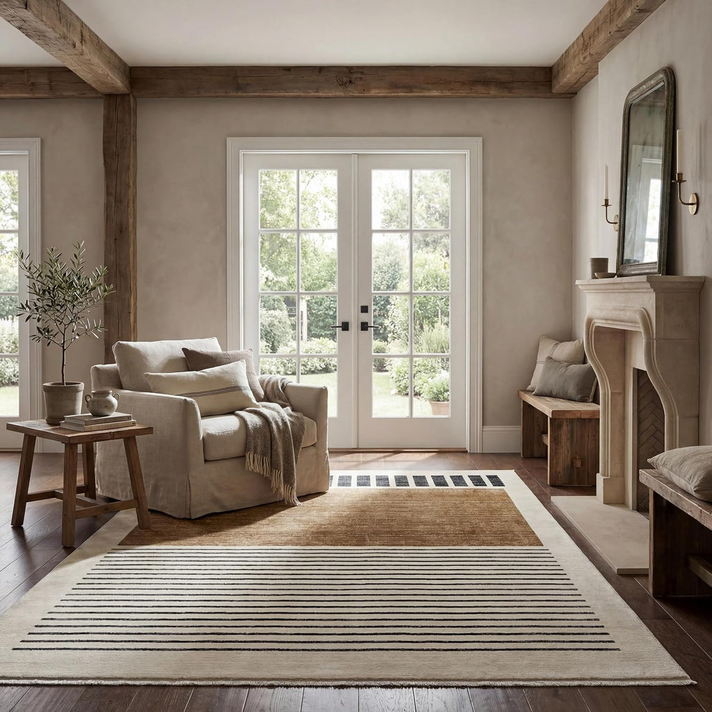 NULOOM Keeva Beige Fringed Performance 3' 3" x 5', Keeva Beige Soft and Cozy, High Traffic, Easy Clean, Durable Area Rug for Bedroom, Living Room, Dining, Den, Foyer, Entryway