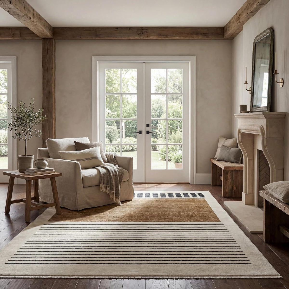 NULOOM Keeva Beige Fringed Performance 3' 3" x 5', Keeva Beige Soft and Cozy, High Traffic, Easy Clean, Durable Area Rug for Bedroom, Living Room, Dining, Den, Foyer, Entryway