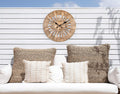 Bulova Sunrise Wall Clock C4860 | 14.3" 3D Sunburst Resin Design with Roman Numerals | Silent Quartz Movement | Battery Operated | Indoor/Outdoor Décor