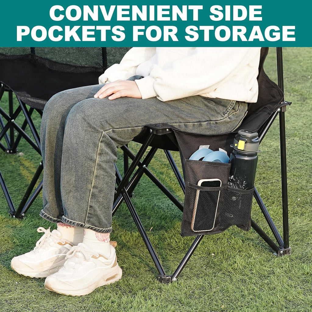 1MORE Folding Bench, Portable Foldable Sideline Bench for Team with Carry Bag