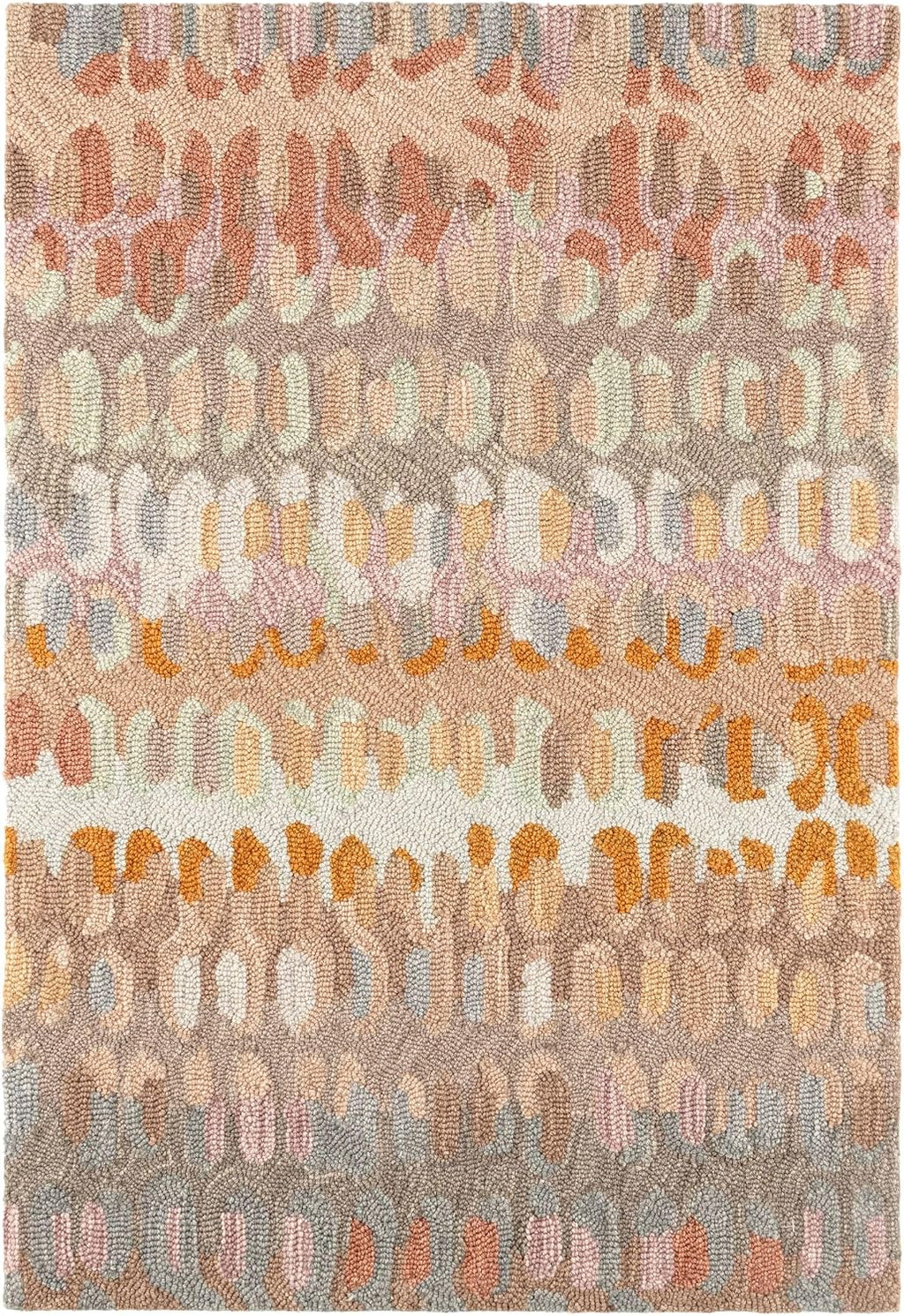 Dash & Albert Paint Chip Stone Geometric Hand Micro Hooked Wool Rug, 6'x9'
