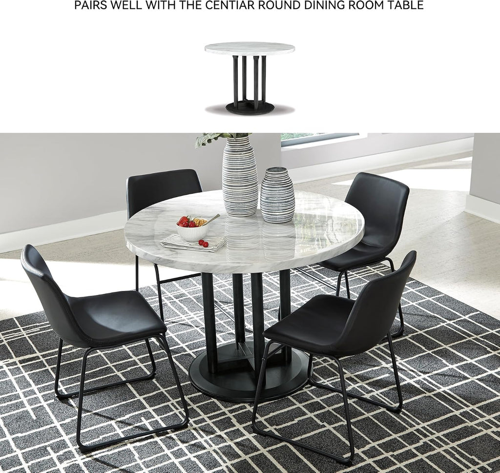 Signature Design by Ashley Centiar Dining Chairs Set of 2, Black