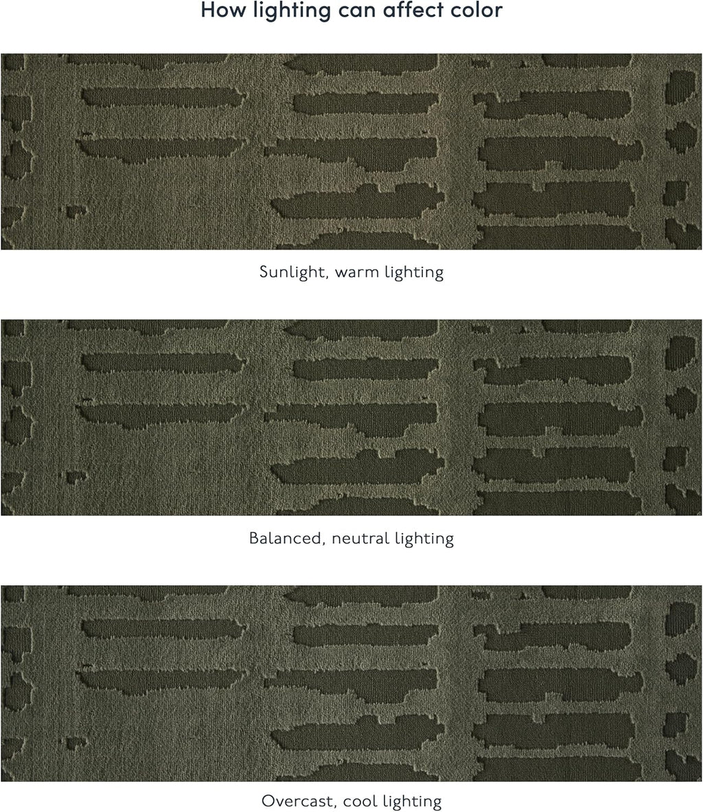 Revival Rugs Shell 9'x12' Area Rugs - Washable, Medium Pile, Green