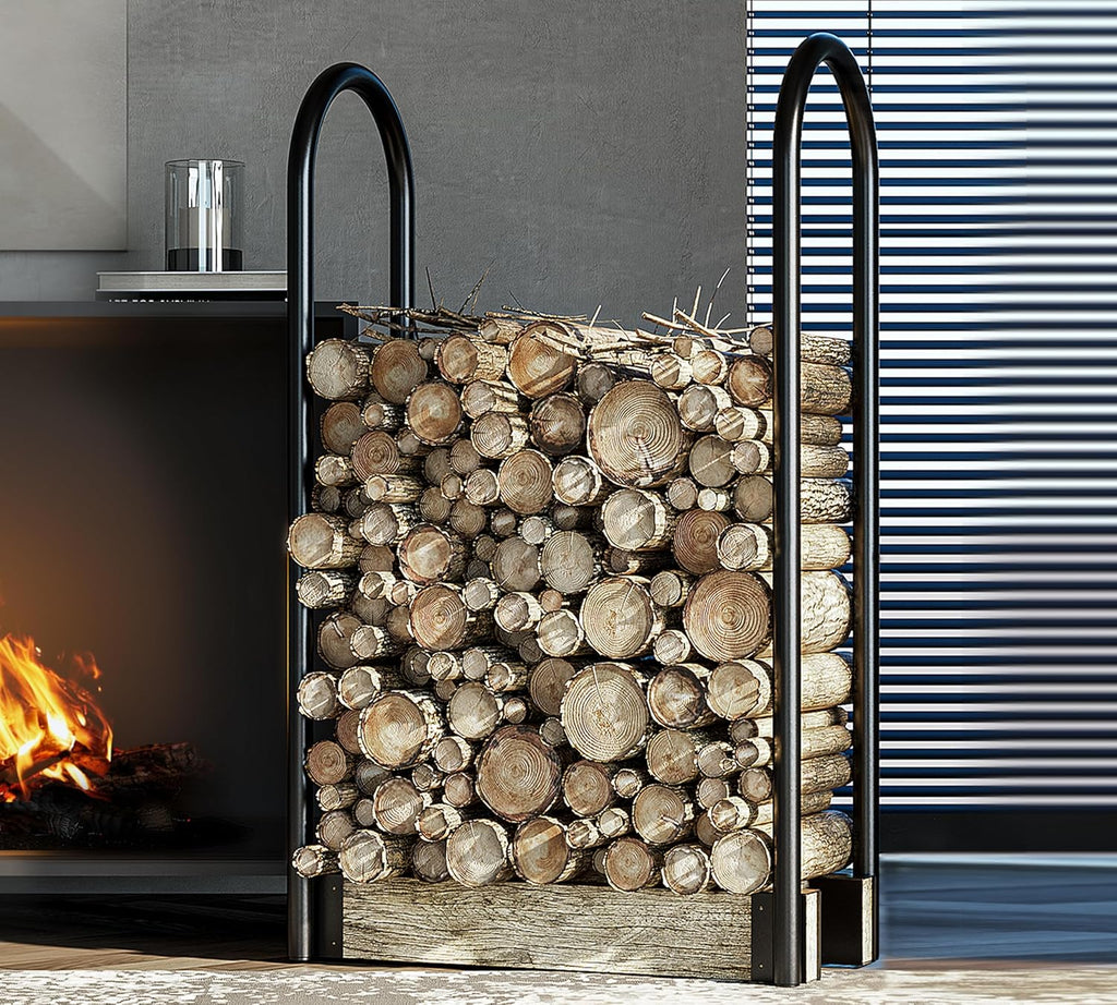 Fire Beauty Adjustable Firewood Rack, Indoor Outdoor Log Holder(Adjustable)
