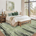 Garvee 8x10 Rugs for Living Room Modern Abstract Striped Rug, Green