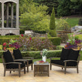 Arden Outdoor Deep Seat Cushion Set, 2-Pack, 22x24, Black