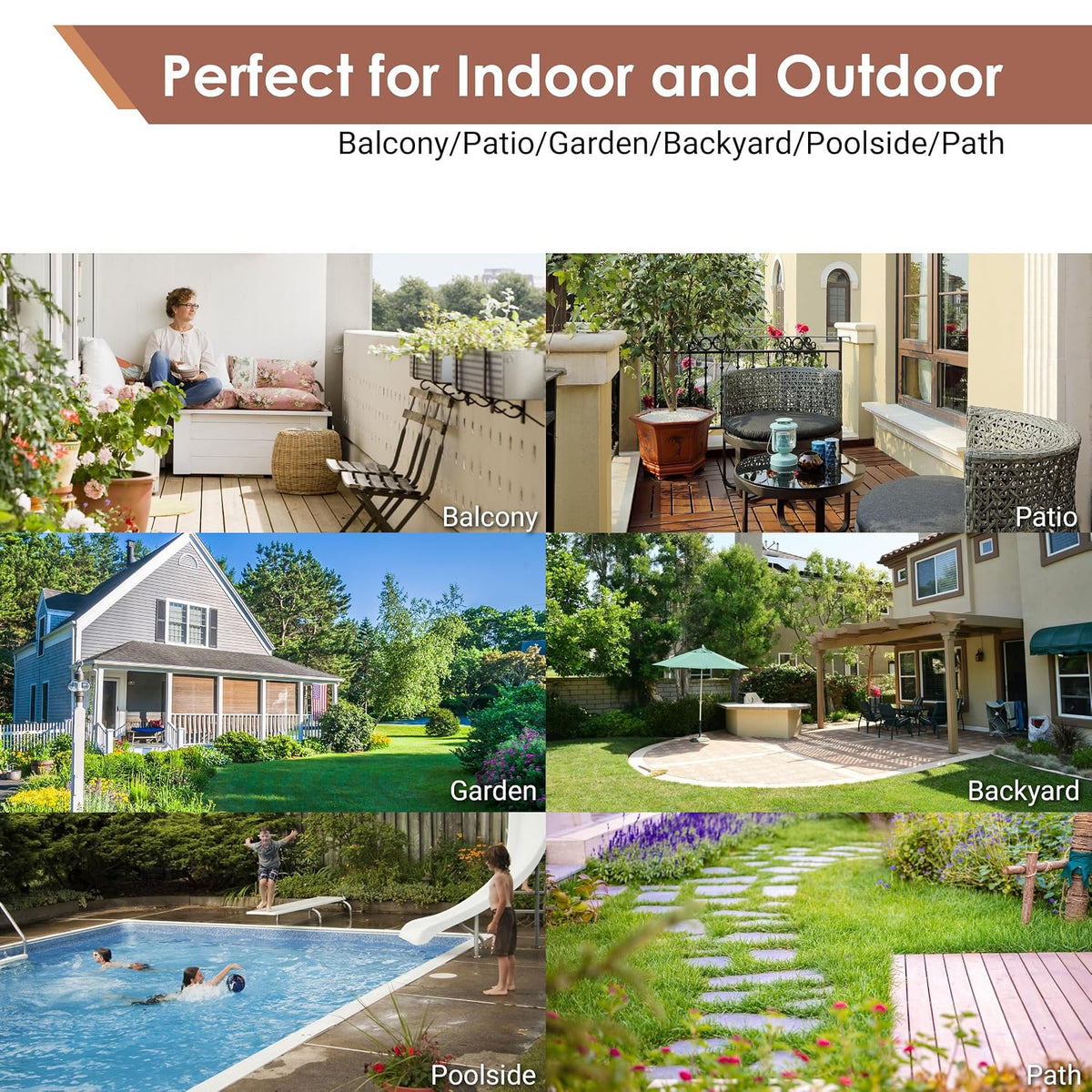 PrimeZone 27 PCS Solid Acacia Wood Interlocking Patio Deck Tiles Outdoor