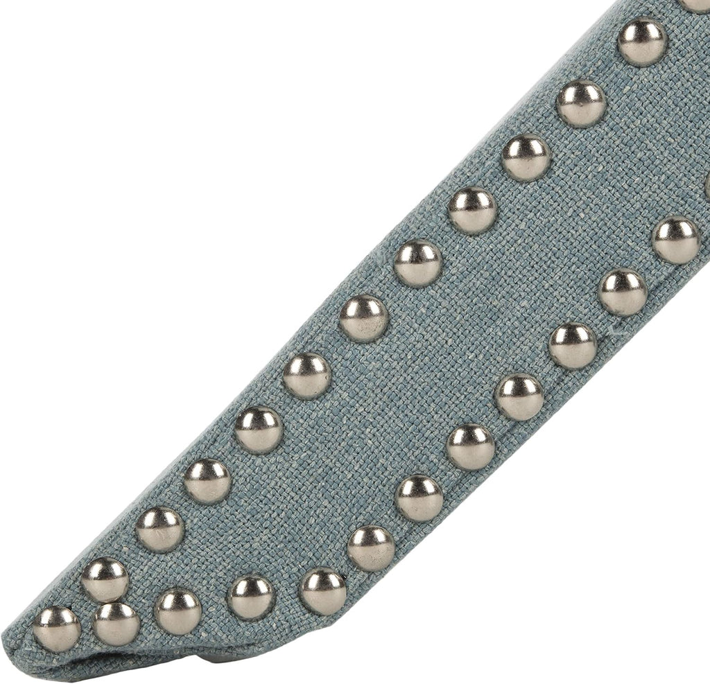 Safavieh Home Collection Palmer Sky Blue with Silver Nailhead Trim X-Bench Ottoman