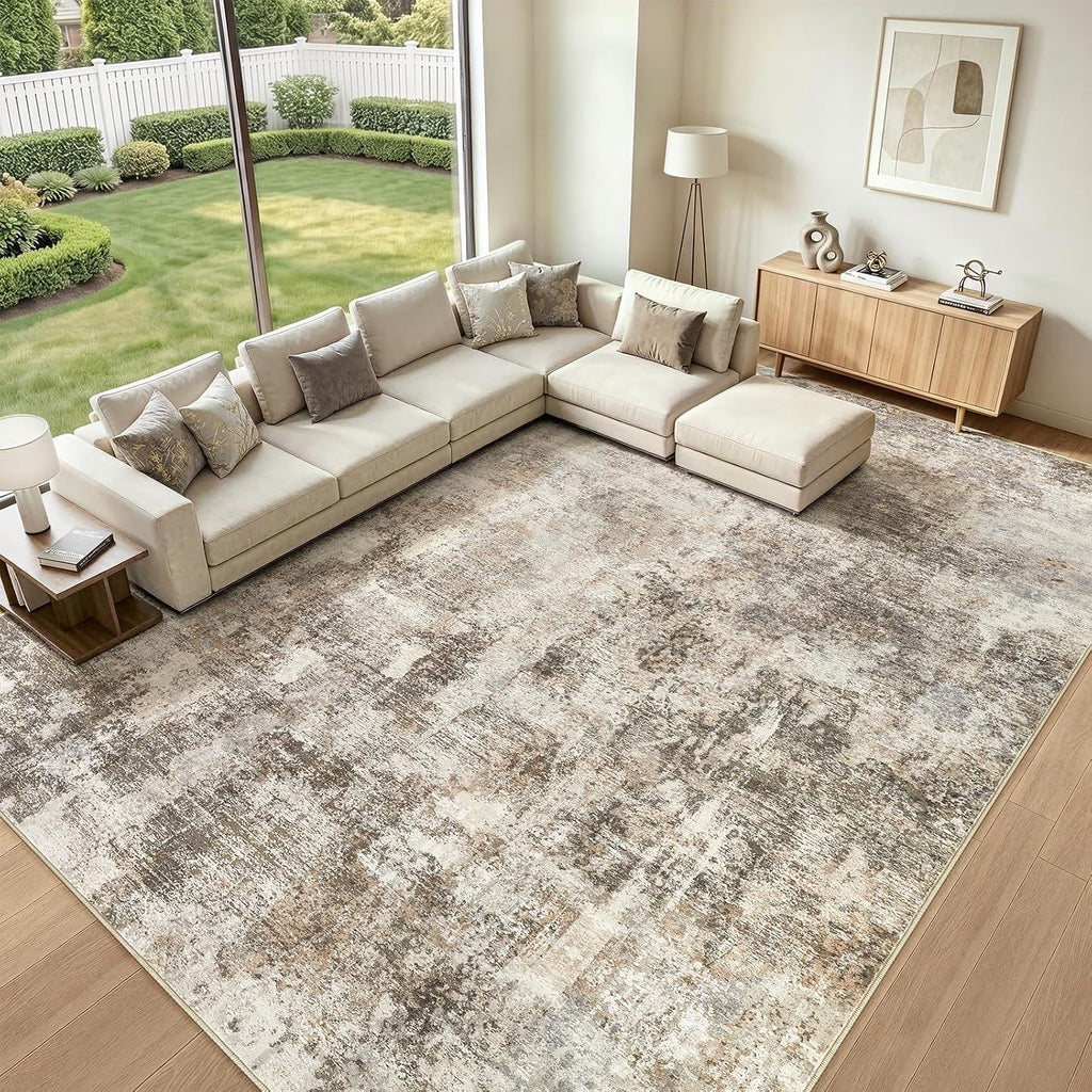 witshock 12x15 area rug washable abstract rugs for, side view