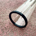Patio Heater Replacement Parts - 49.5" Tall 4" Diameter - Quartz Glass Tube - Compatible with Four-Sided Pyramid Flame Outdoor Heater - with Neoprene Rubber Silicone Connecting Ring