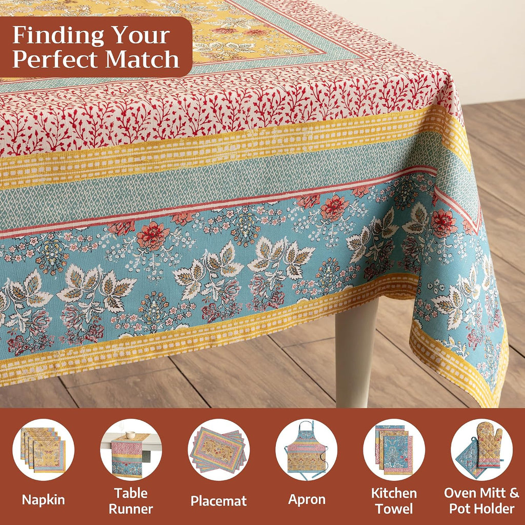 Maison d' Hermine Table Cloth Square Table Reusable 100% Cotton 54"x54"