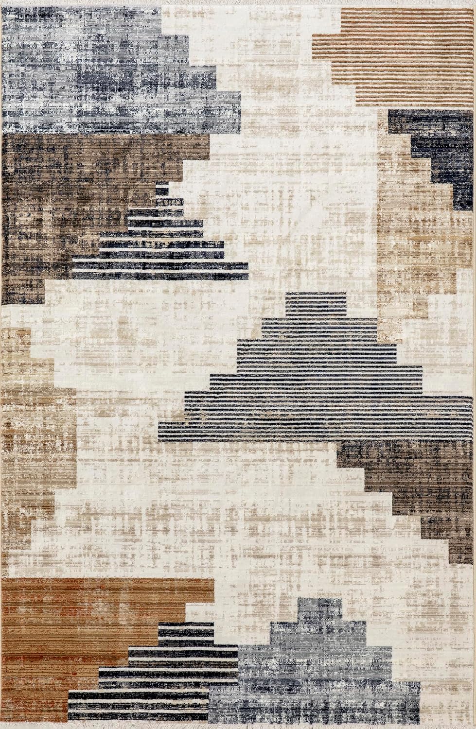 nuLOOM Vanita Navy Geometric Power Loomed Area Rug, 10' x 13'