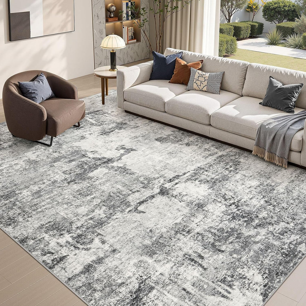 DMOYEST 10x14 Area Rug for Living Room Washable Abstract Indoor Carpet