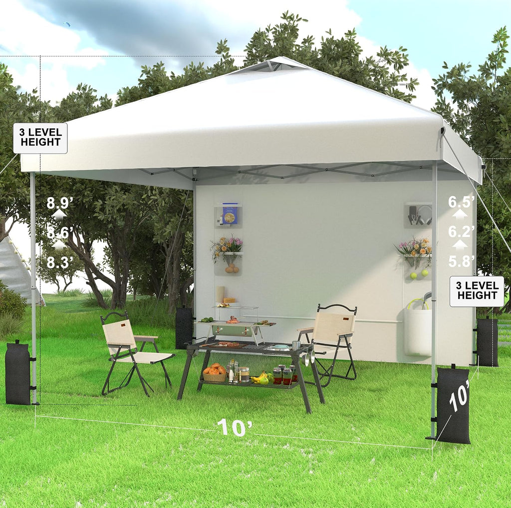 SANWAY 10x10 Pop Up Canopy Tent with Sidewall, Vendor Booth Shelter