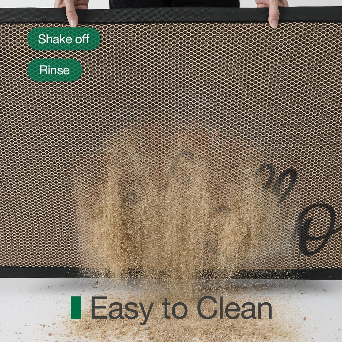 LUMI Outside Welcome Door Mat 24x36, Non-Slip Durable Rubber Easy Clean
