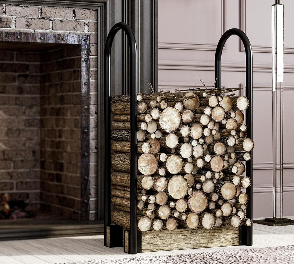 Fire Beauty Adjustable Firewood Rack, Indoor Outdoor Log Holder(Adjustable)