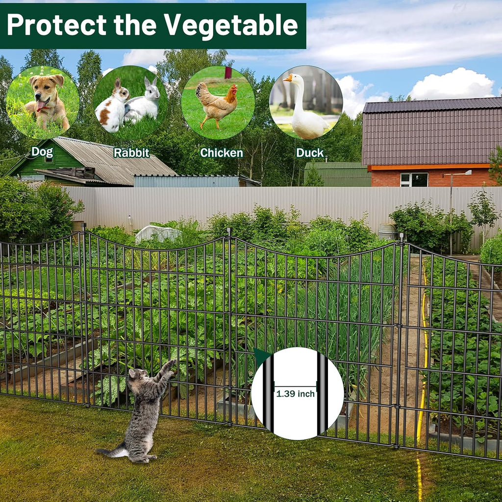No Dig Dog Fence Outdoor for Yard, 32 in(H) X 23.6 ft(L)