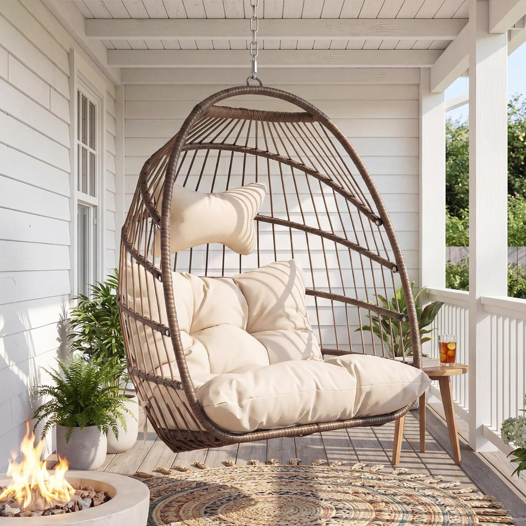 BULEXYARD Heavy-Duty Egg Swing Chair Without Stand, Hanging Egg Chair