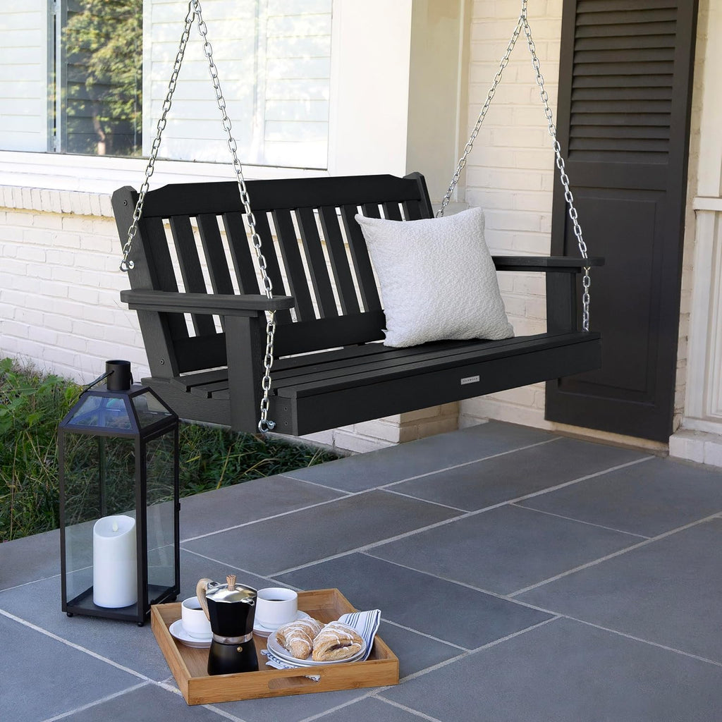 Highwood AD-PORL2-BKE Lehigh Porch Swing, 4 Feet, Black