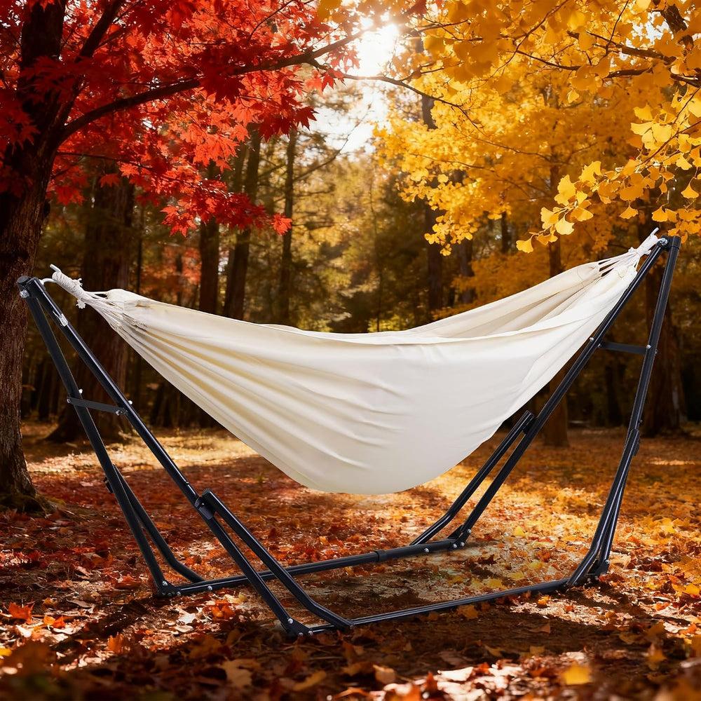 Ainfox Hammock with Foldable Stand, 2 in 1 Hammock and Swinging Chair with Ca...