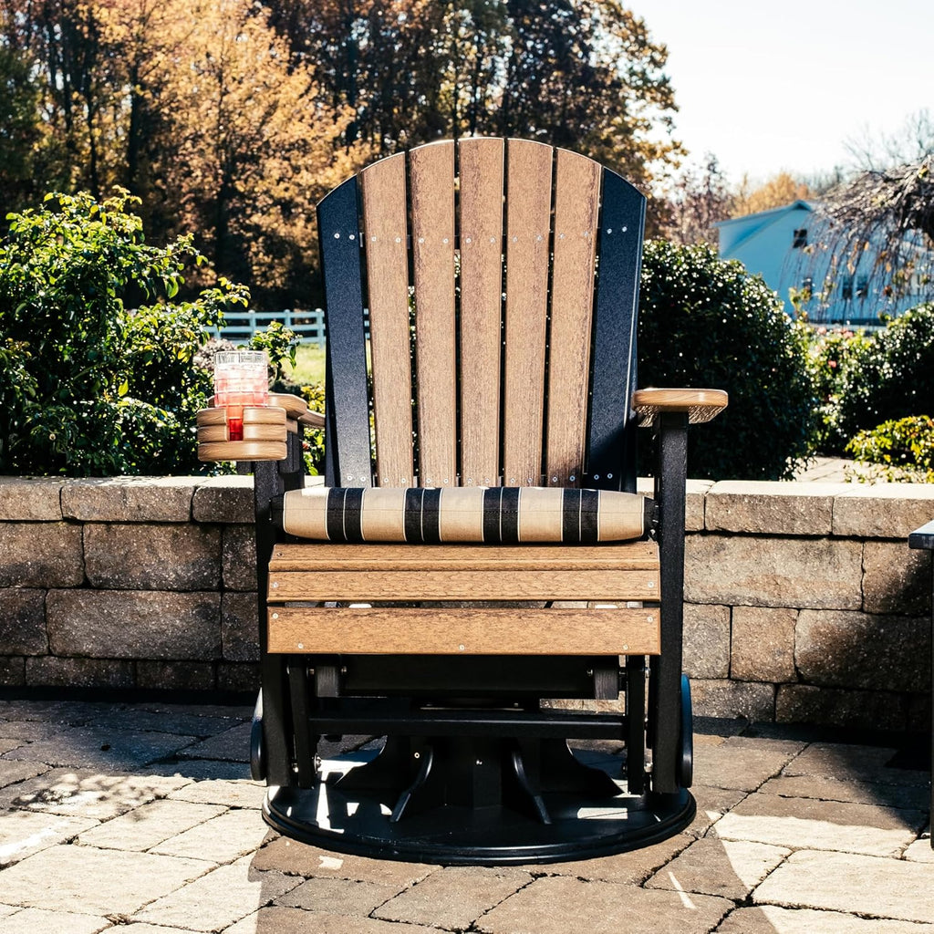 LuxCraft 2' Adirondack Swivel Glider - Available in 14 Colors, Cedar and Black